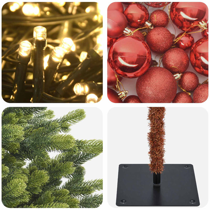 Brad de Crăciun artificial cu globuri 180 cm 300 LED-uri - WALTI WALTI