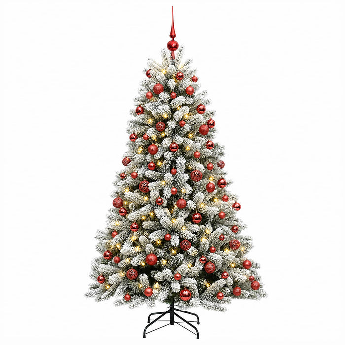 Brad de Crăciun artificial cu globuri 180 cm 300 LED-uri - WALTI WALTI