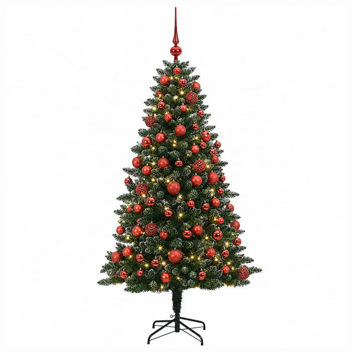 Brad de Crăciun artificial cu globuri 210 cm 300 LED-uri - WALTI WALTI