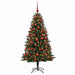 Brad de Crăciun artificial cu globuri 210 cm 300 LED-uri - WALTI WALTI