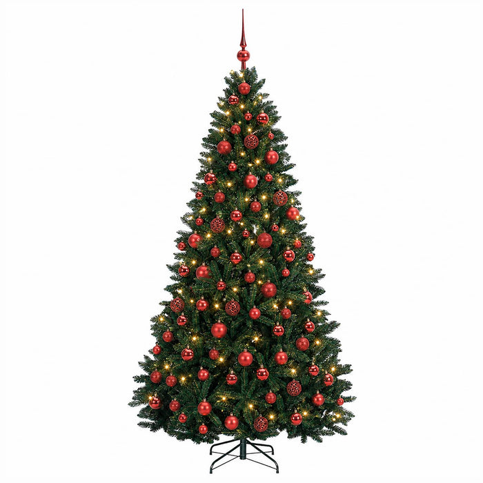 Brad de Crăciun artificial, verde închis, cu globuri 210 cm - WALTI WALTI