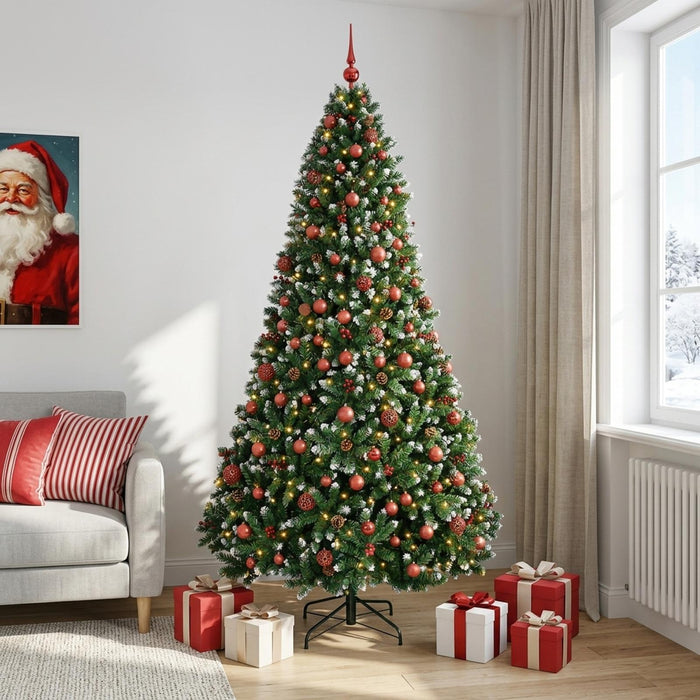 Brad de Crăciun artificial, verde, cu glob 210 cm 300 LED-uri - WALTI WALTI