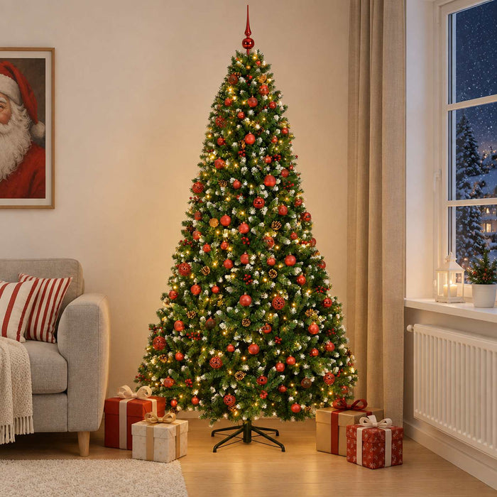 Brad de Crăciun artificial verde cu glob 240 cm 300 LED-uri - WALTI WALTI