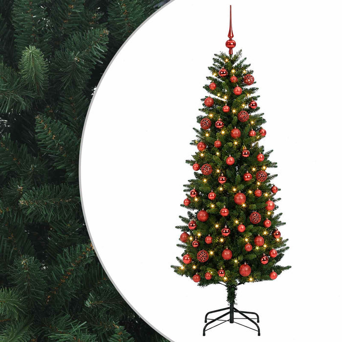 Brad de Crăciun artificial cu globuri 240 cm 300 LED-uri - WALTI WALTI
