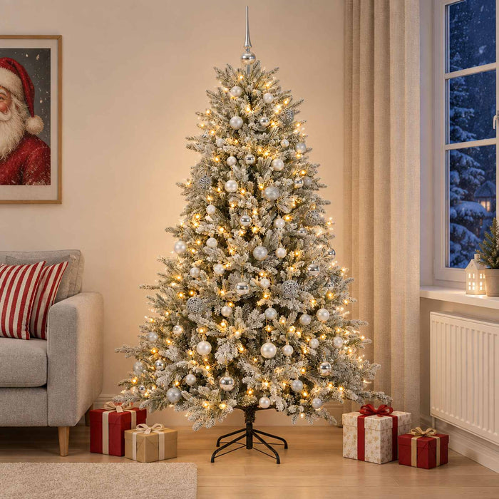 Brad de Crăciun artificial cu glob 240 cm 300 LED-uri Alb cald - WALTI WALTI