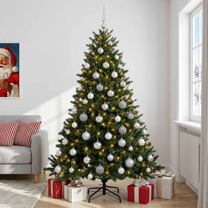 Brad de Crăciun artificial cu glob 180 cm 300 LED-uri Alb cald - WALTI WALTI