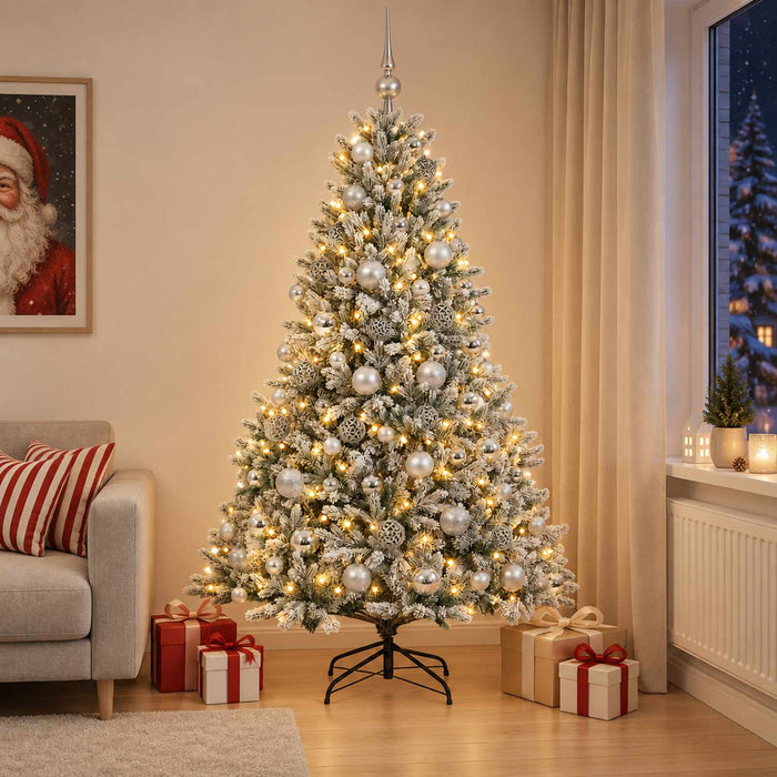 Brad de Crăciun artificial cu glob 180 cm 300 LED-uri Alb cald - WALTI WALTI