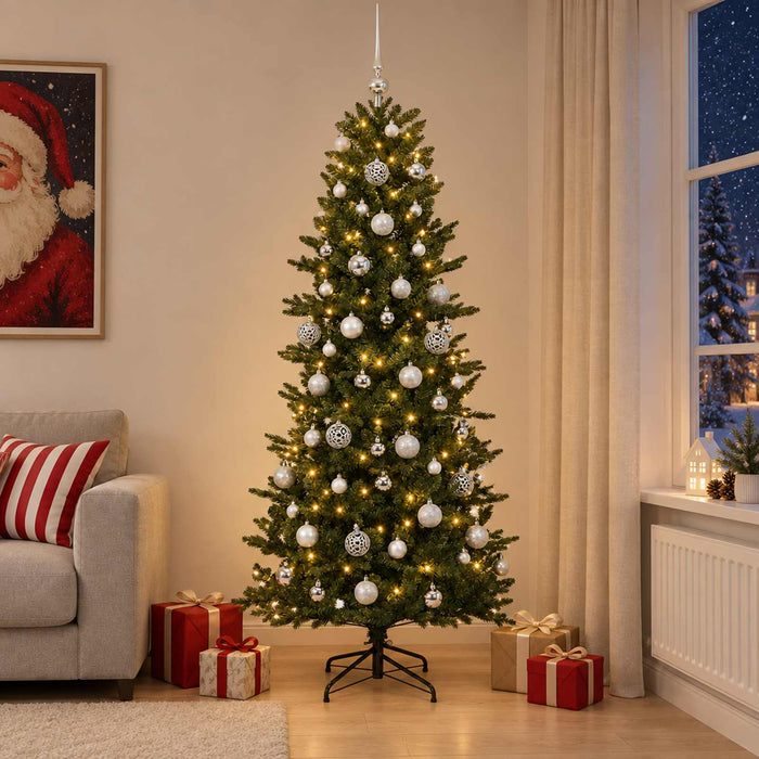 Brad de Crăciun artificial cu glob 240 cm 300 LED-uri Alb cald - WALTI WALTI
