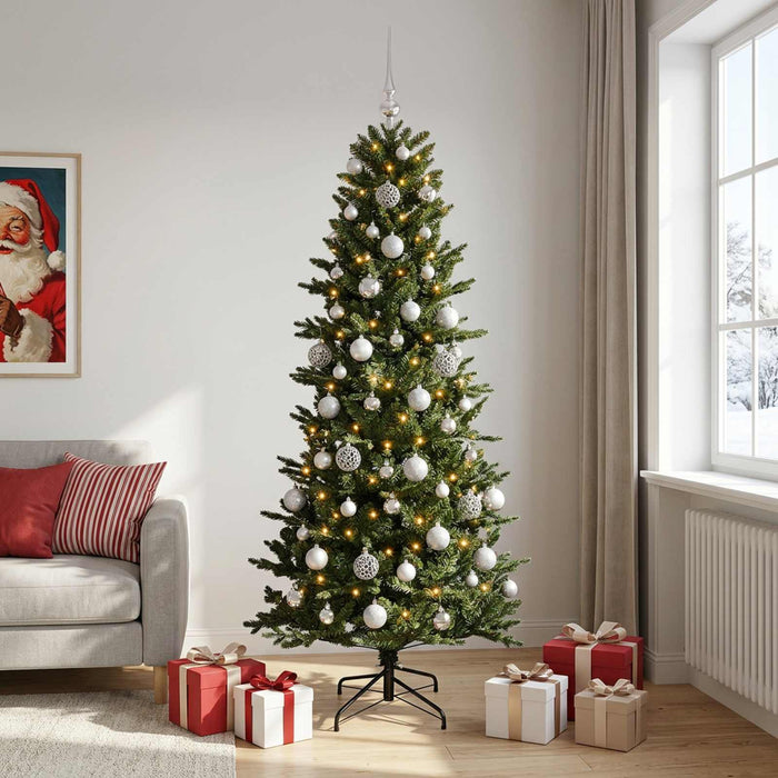 Brad de Crăciun artificial cu glob 180 cm 300 LED-uri Alb cald - WALTI WALTI