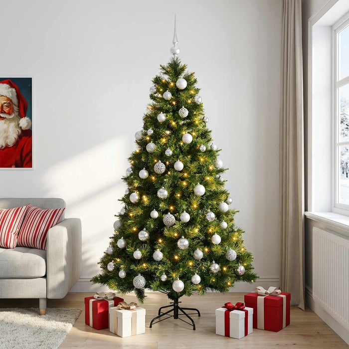 Brad de Crăciun artificial cu glob 240 cm 300 LED-uri Alb cald - WALTI WALTI