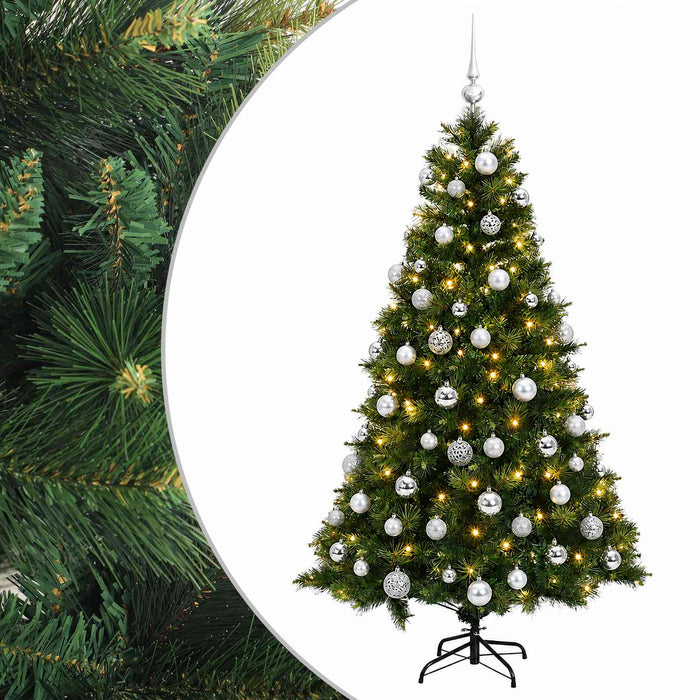 Brad de Crăciun artificial cu glob 180 cm 300 LED-uri Alb cald - WALTI WALTI