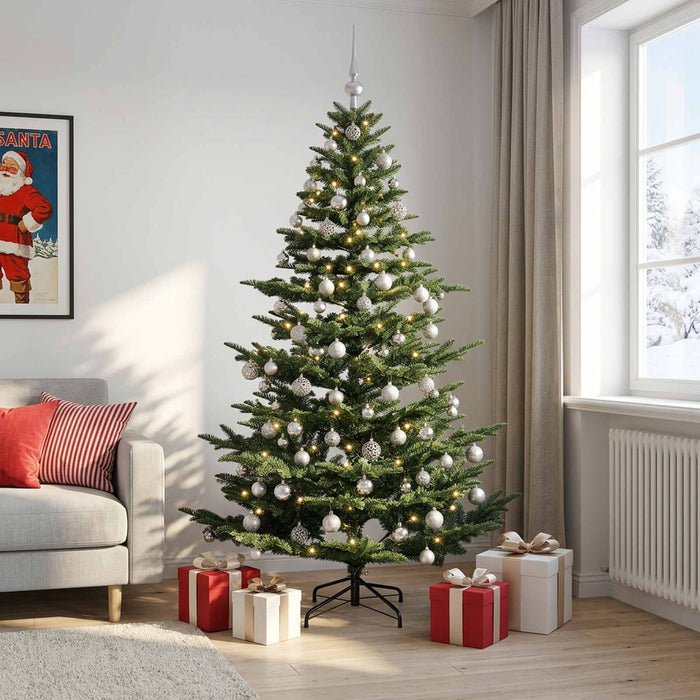 Brad de Crăciun artificial cu glob 240 cm 300 LED-uri Alb cald - WALTI WALTI