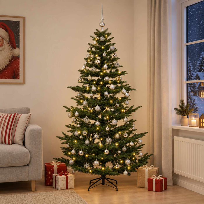 Brad de Crăciun artificial cu glob 180 cm 300 LED-uri Alb cald - WALTI WALTI