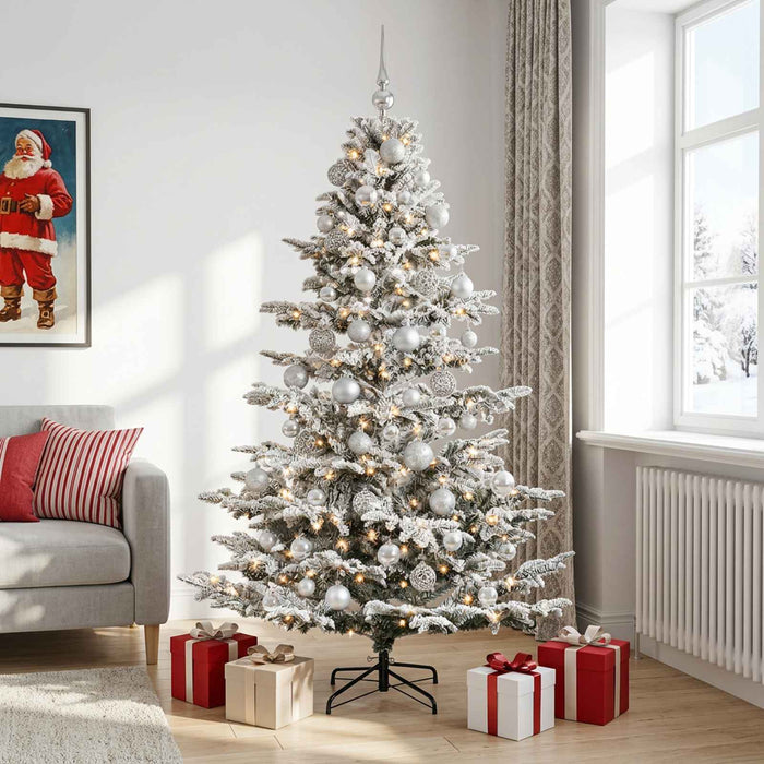 Brad de Crăciun artificial cu glob 210 cm 300 LED-uri Alb cald - WALTI WALTI