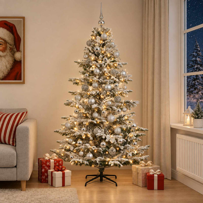 Brad de Crăciun artificial cu glob 180 cm 300 LED-uri Alb cald - WALTI WALTI