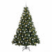Brad de Crăciun artificial cu globuri 210 cm 300 LED-uri - WALTI WALTI