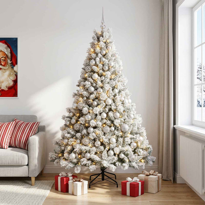 Brad de Crăciun artificial cu globuri 180 cm 300 LED-uri - WALTI WALTI