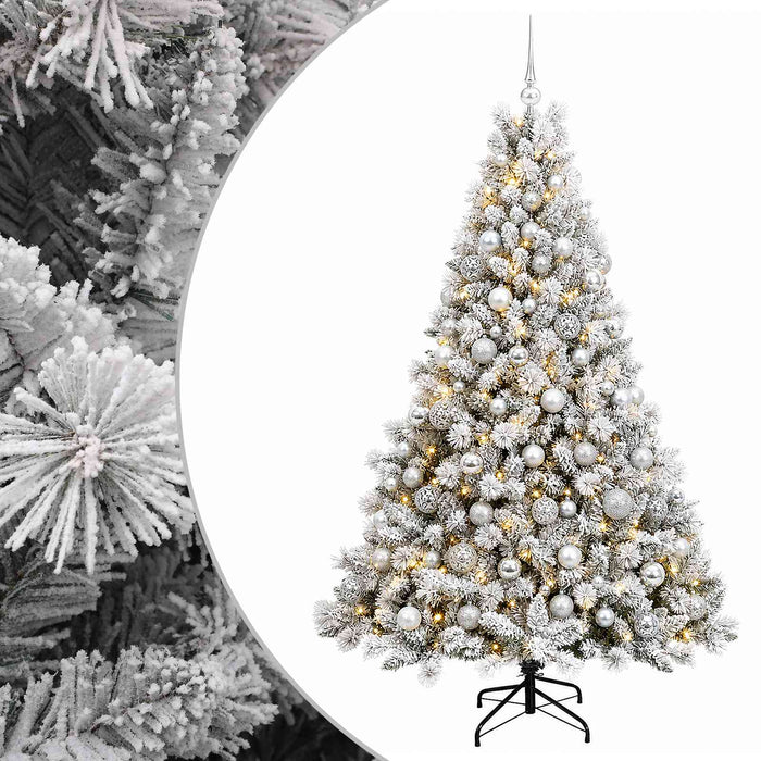 Brad de Crăciun artificial cu globuri 210 cm 300 LED-uri - WALTI WALTI