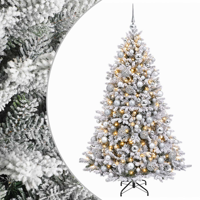 Brad de Crăciun artificial cu globuri 210 cm 300 LED-uri - WALTI WALTI