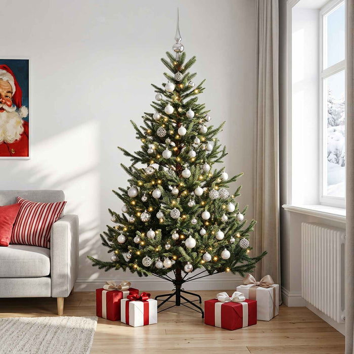 Brad de Crăciun artificial cu glob 240 cm 300 LED-uri Alb cald - WALTI WALTI