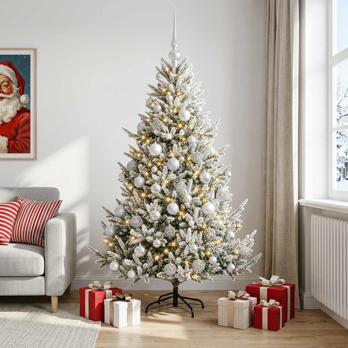 Brad de Crăciun artificial cu glob 210 cm 300 LED-uri Alb cald - WALTI WALTI