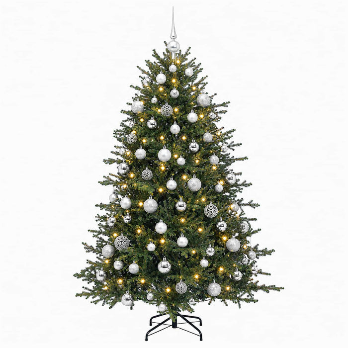 Brad de Crăciun artificial cu glob 210 cm 300 LED-uri Alb cald - WALTI WALTI