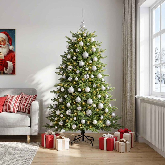 Brad de Crăciun artificial cu glob 180 cm 300 LED-uri Alb cald - WALTI WALTI