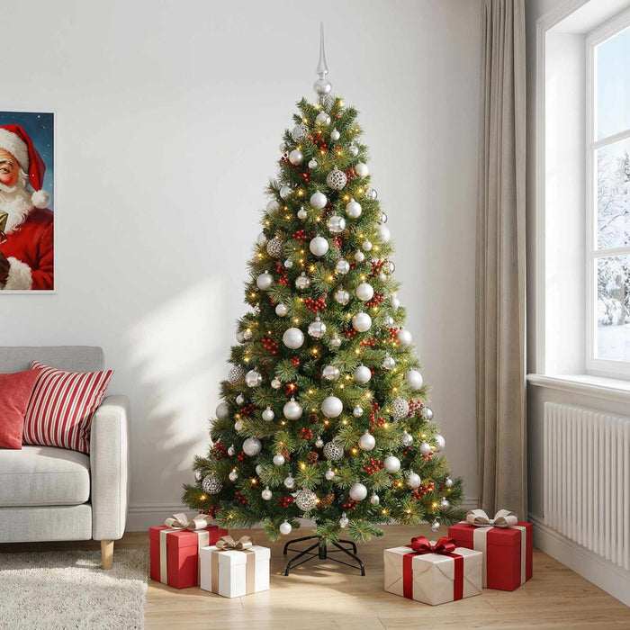 Brad de Crăciun artificial cu glob 180 cm 300 LED-uri Alb cald - WALTI WALTI