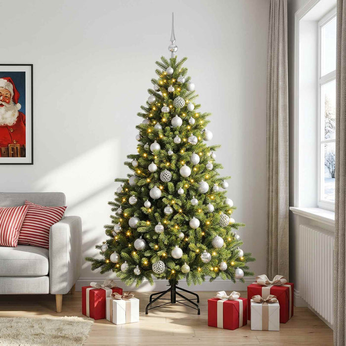 Brad de Crăciun artificial cu glob 210 cm 300 LED-uri Alb cald - WALTI WALTI