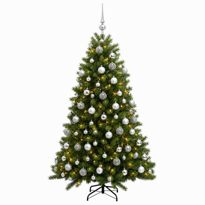 Brad de Crăciun artificial cu globuri 240 cm 300 LED-uri - WALTI WALTI