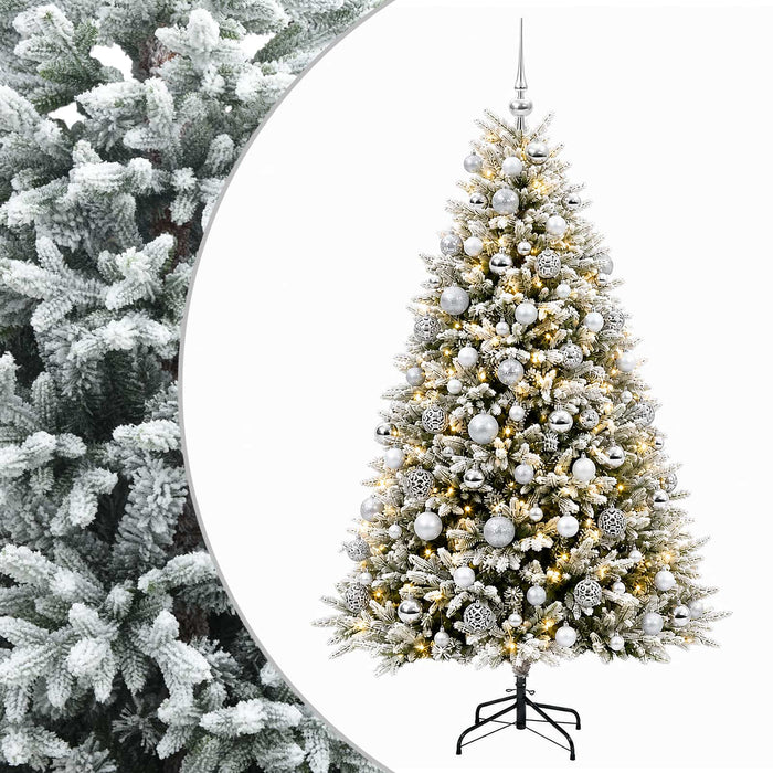 Brad de Crăciun artificial cu globuri 210 cm 300 LED-uri - WALTI WALTI
