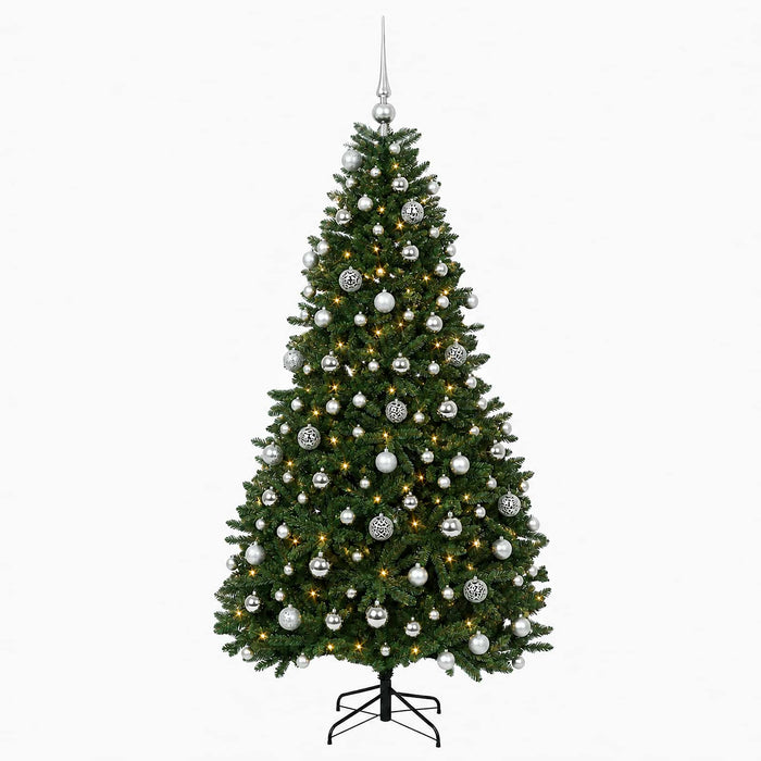 Brad de Crăciun artificial, verde mediu, cu globuri 210 cm - WALTI WALTI