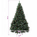 Brad de Crăciun artificial verde cu globuri 210 cm 300 LED-uri - WALTI WALTI
