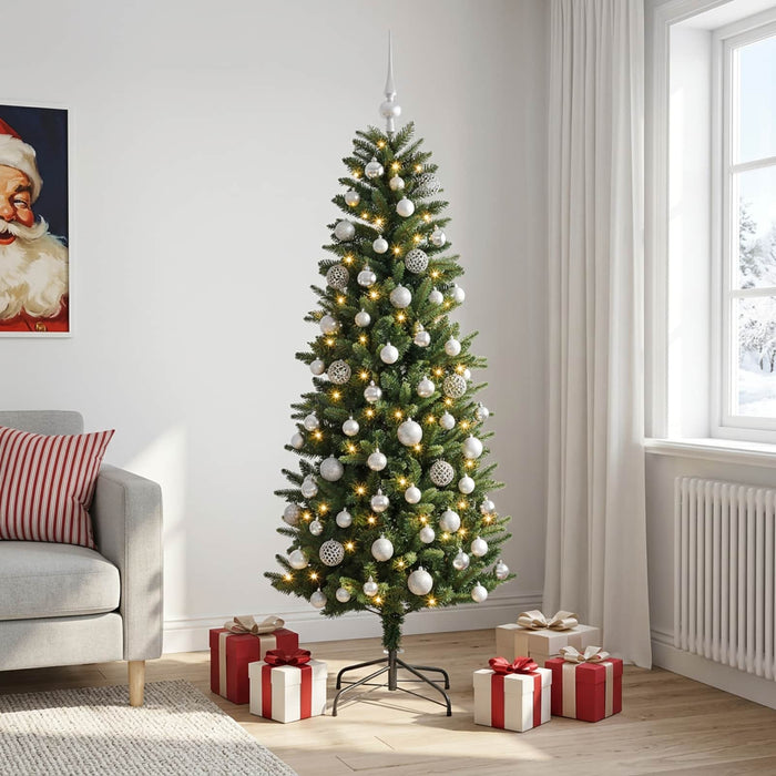 Brad de Crăciun artificial cu globuri 240 cm 300 LED-uri - WALTI WALTI