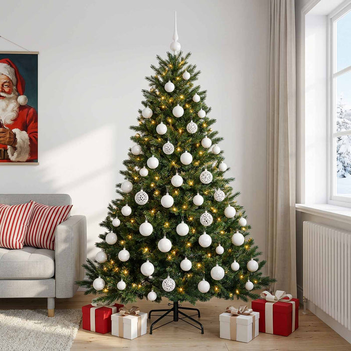 Brad de Crăciun artificial cu glob 210 cm 300 LED-uri Alb cald WALTI