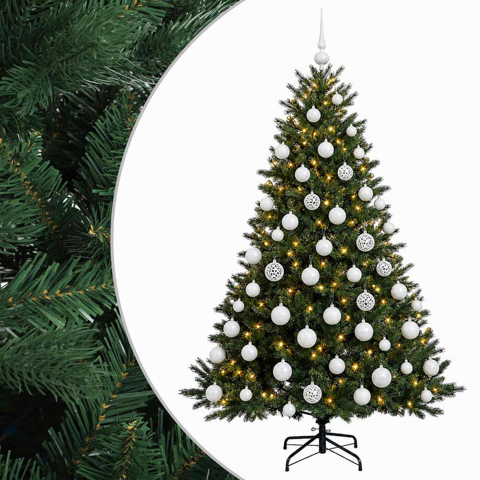 Brad de Crăciun artificial cu glob 210 cm 300 LED-uri Alb cald WALTI