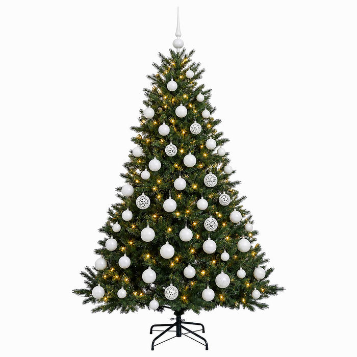 Brad de Crăciun artificial cu glob 240 cm 300 LED-uri Alb cald WALTI