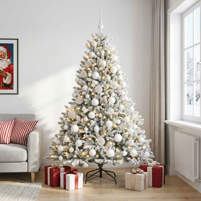 Brad de Crăciun artificial cu glob 180 cm 300 LED-uri Alb cald WALTI