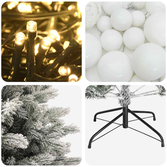Brad de Crăciun artificial cu glob 180 cm 300 LED-uri Alb cald WALTI