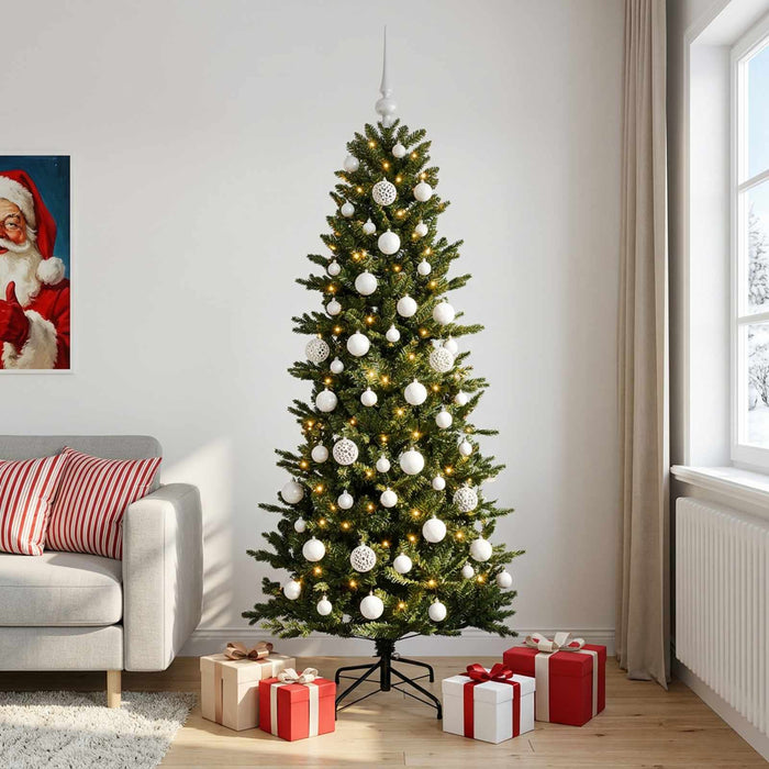 Brad de Crăciun artificial cu glob 210 cm 300 LED-uri Alb cald WALTI