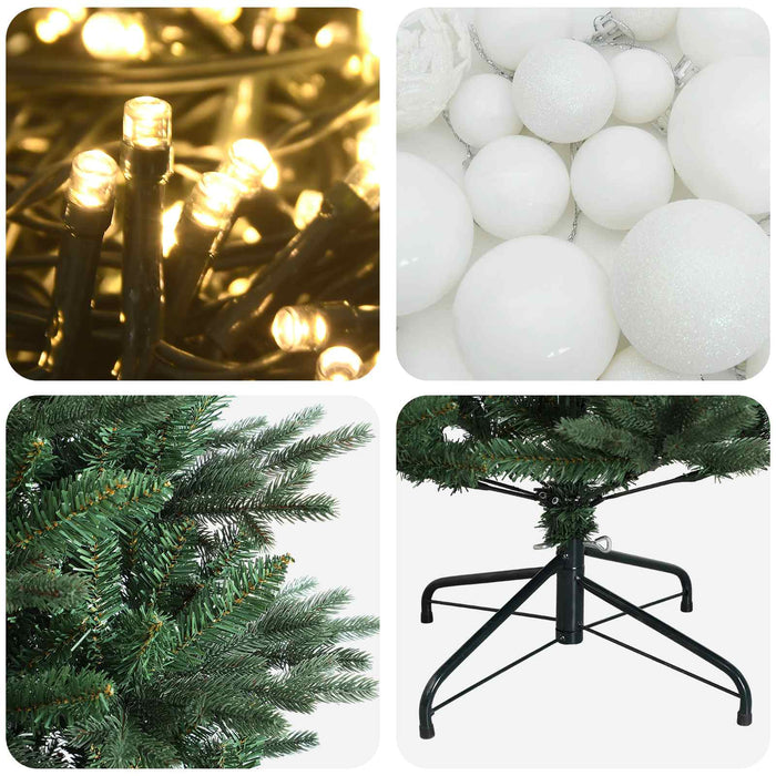 Brad de Crăciun artificial cu glob 210 cm 300 LED-uri Alb cald WALTI