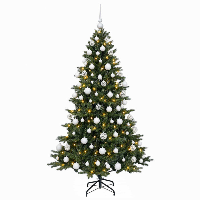 Brad de Crăciun artificial cu glob 180 cm 300 LED-uri Alb cald WALTI