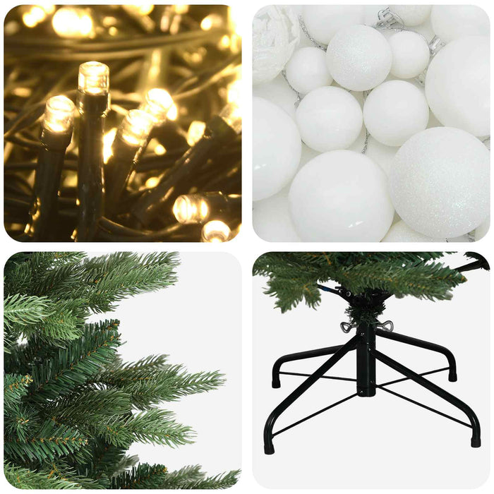 Brad de Crăciun artificial cu glob 210 cm 300 LED-uri Alb cald WALTI