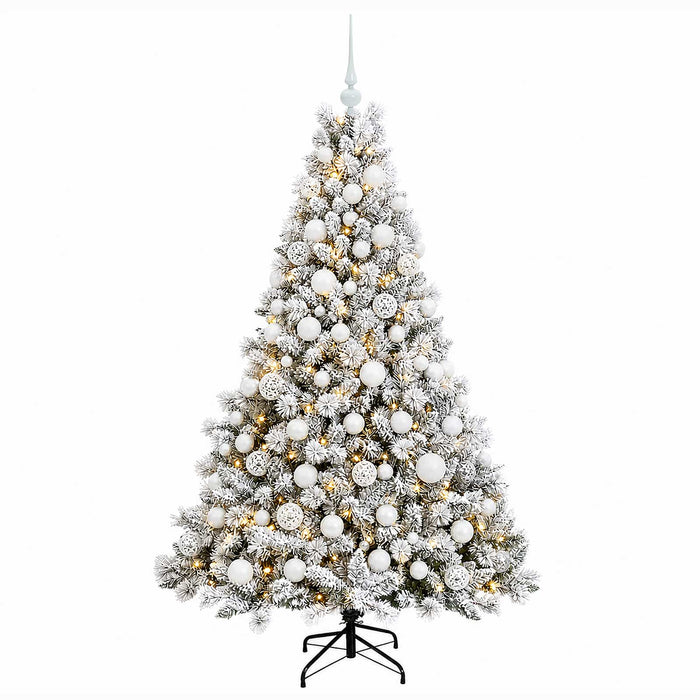 Brad de Crăciun artificial cu globuri 180 cm 300 LED-uri WALTI