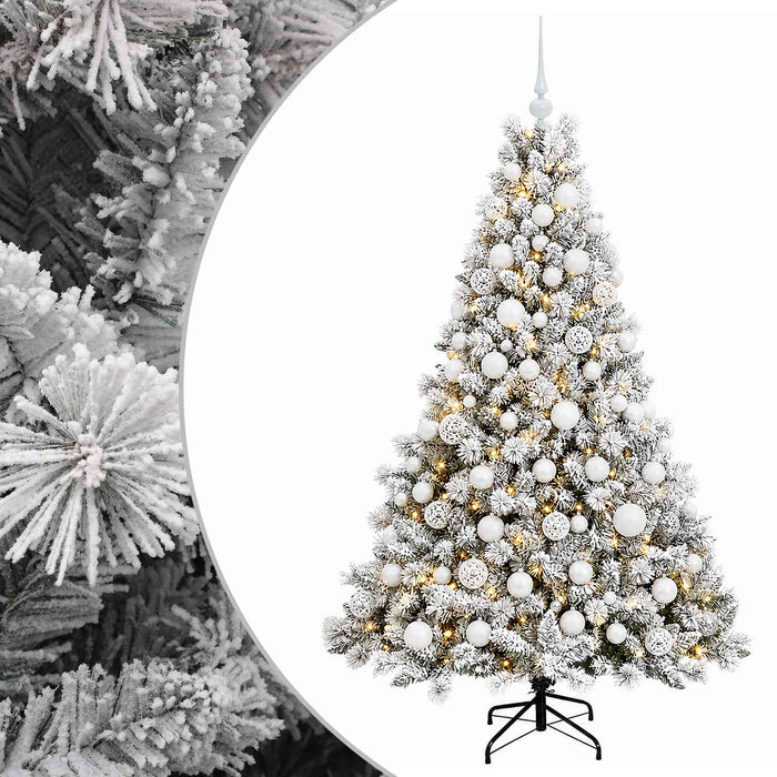 Brad de Crăciun artificial cu globuri 240 cm 300 LED-uri WALTI