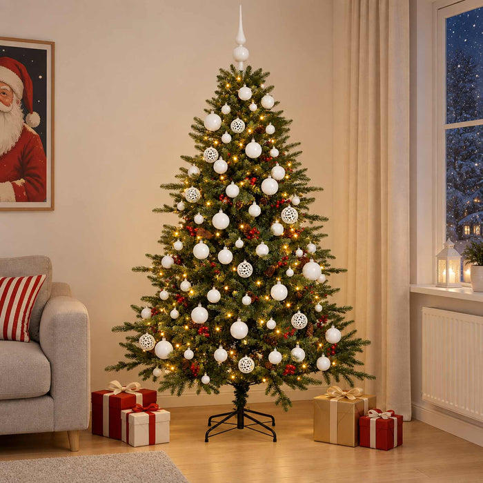Brad de Crăciun artificial cu glob 240 cm 300 LED-uri Alb cald WALTI