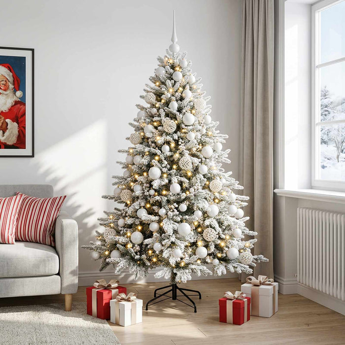 Brad de Crăciun artificial cu glob 210 cm 300 LED-uri Alb cald WALTI