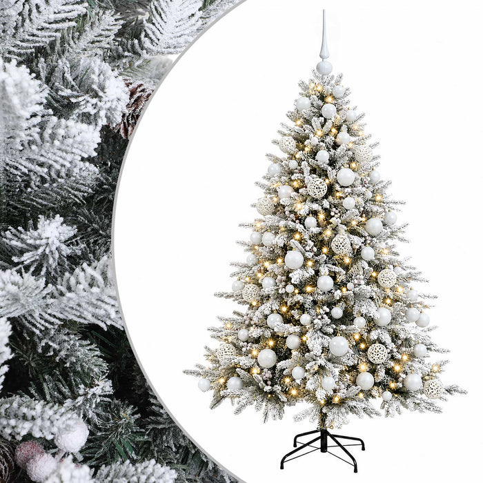 Brad de Crăciun artificial cu glob 180 cm 300 LED-uri Alb cald WALTI