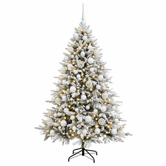 Brad de Crăciun artificial cu glob 180 cm 300 LED-uri Alb cald WALTI