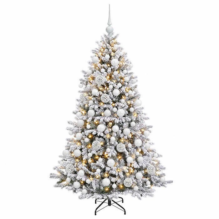 Brad de Crăciun artificial cu globuri 180 cm 300 LED-uri WALTI